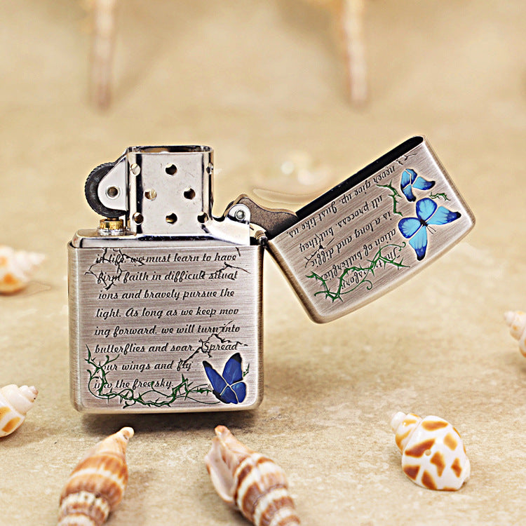Zippo Vintage Argent Breaking the Cocoon Butterfly - DS170
