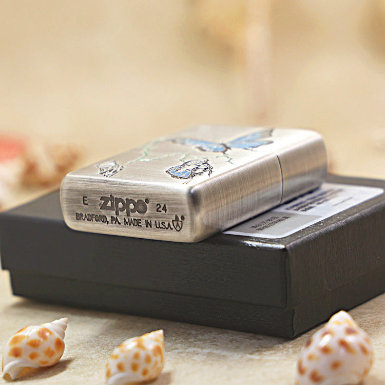 Zippo Vintage Argent Breaking the Cocoon Butterfly - DS170