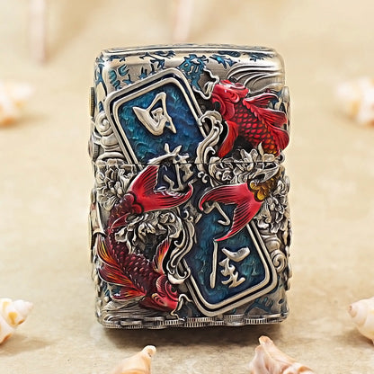 Zippo Vintage Argent Cool Millionaire Fortune Cat Case Case - CM88