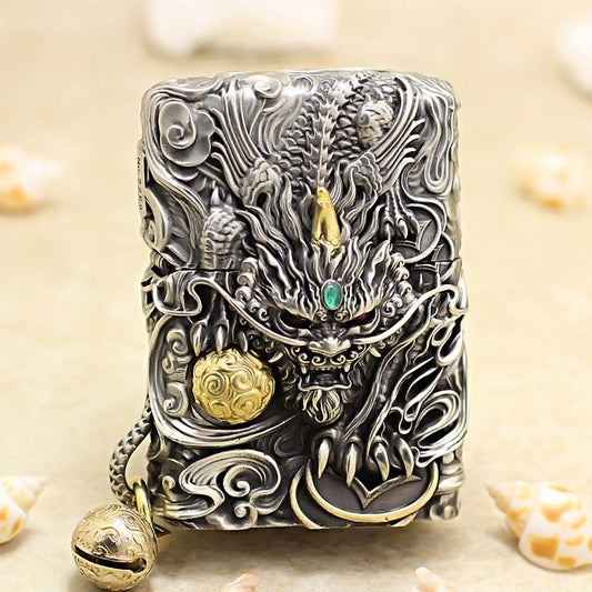 Zippo Vintage Argent Dynamic Pixiu Mythical Beast Case Case - CM98