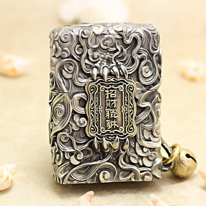 Zippo Vintage Argent Dynamic Pixiu Mythical Beast Case Case - CM98