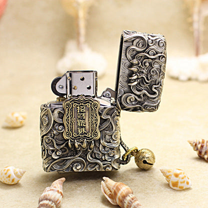 Zippo Vintage Argent Dynamic Pixiu Mythical Beast Case Case - CM98