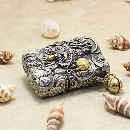 Zippo Vintage Argent Dynamic Pixiu Mythical Beast Case Case - CM98