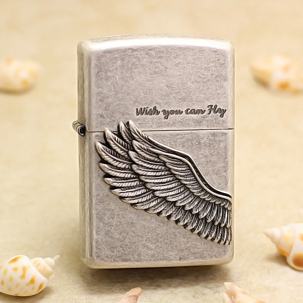 Zippo Vintage Argent Fly Higher Angel Wing Version - KR18