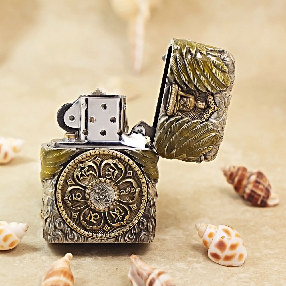 Zippo Vintage Argent Garuda Great Golden-Winged Peng Case Case - CM84