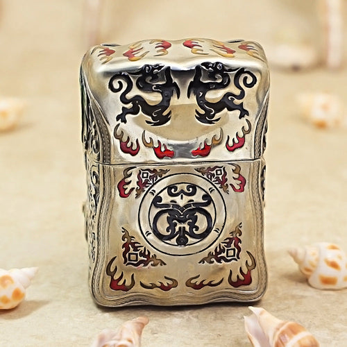 Zippo Vintage Argent Luminous Sun Wukong Fighting Shakyamuni Case Case - CM85