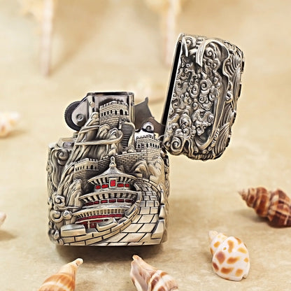 Zippo Vintage Argent Majestic Pass Protector Lion Case Case - CM64