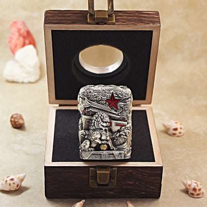 Zippo Vintage Argent Majestic Pass Protector Lion Case Case - CM64