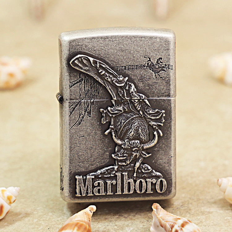 Zippo Antique Silver Marlboro Bullfighter - MC26