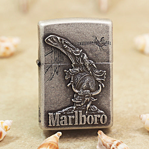 Zippo Antique Silver Marlboro Bullfighter - MC26