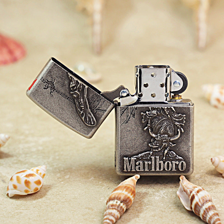 Zippo Antique Silver Marlboro Bullfighter - MC26