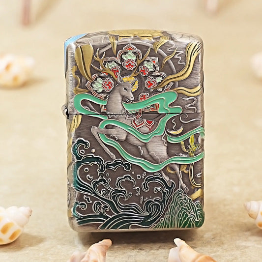 Zippo Vintage Argent Nine-Colored Deer Mythical Version - DS165