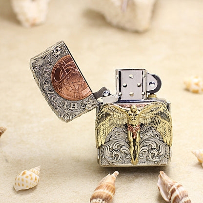Zippo Vintage Argent Case Protector Angel Schutzengel Case - CM96