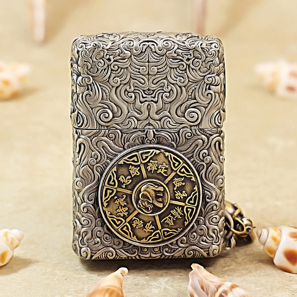 Zippo Vintage Argent Case Six-Tusked Elephant King Spirit Flame - CM109