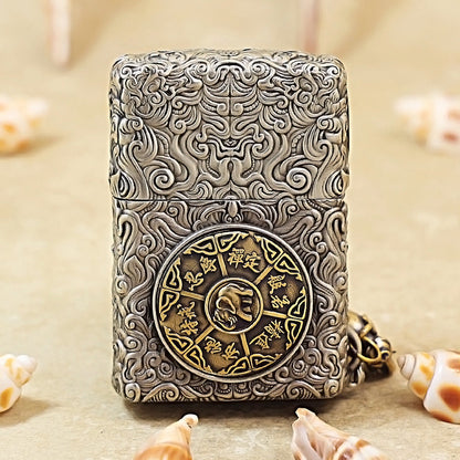 Zippo Vintage Argent Case Six-Tusked Elephant King Spirit Flame - CM109