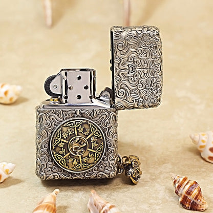 Zippo Vintage Argent Case Six-Tusked Elephant King Spirit Flame - CM109