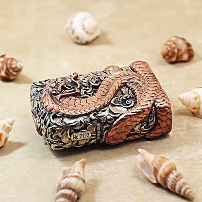 Zippo Vintage Argent Case Wealthy Copper Snake Zodiac Flame - CM108