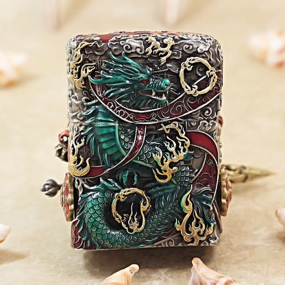 Zippo Vintage Argent Three-Headed Six-Armed Nezha Case Case - CM82
