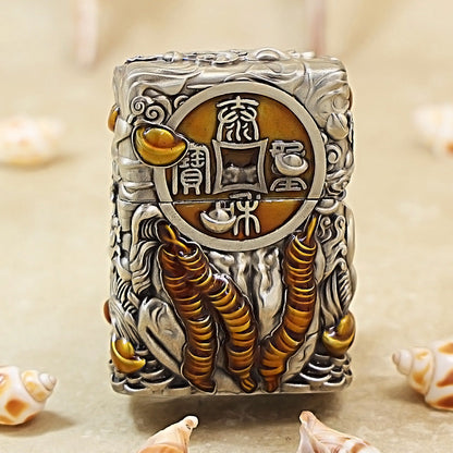 Zippo Vintage Argent Three-Legged Riches Toad Case Case - CM61