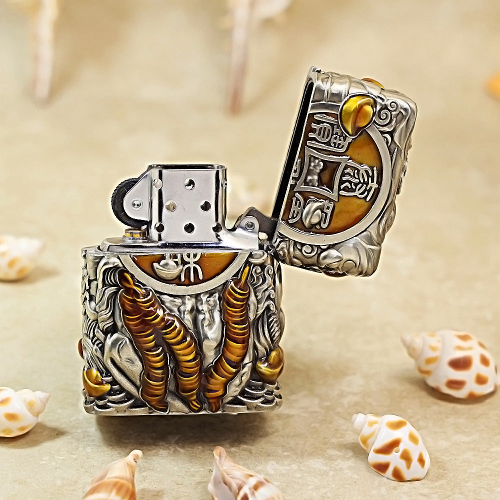 Zippo Vintage Argent Three-Legged Riches Toad Case Case - CM61