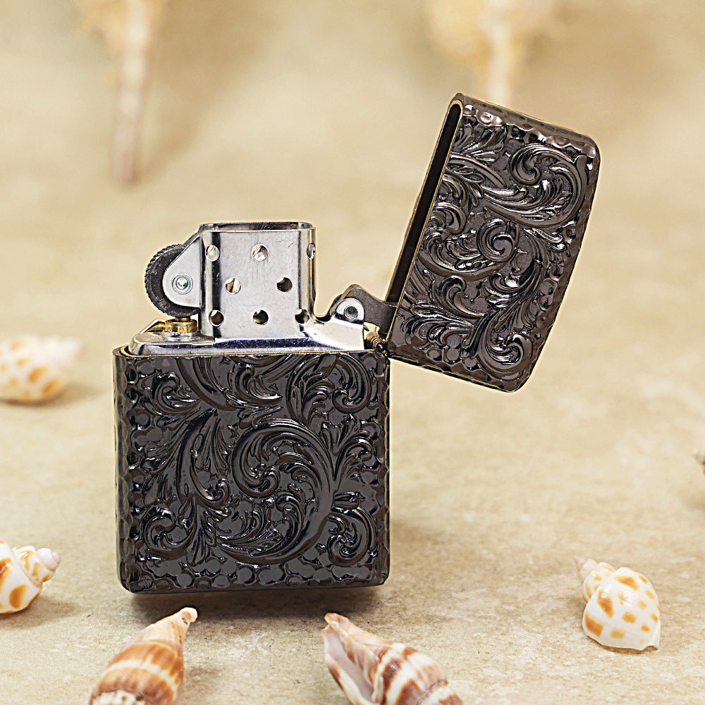Zippo Obsidian Ice Case Case Golden Glory Crucifix - CM56