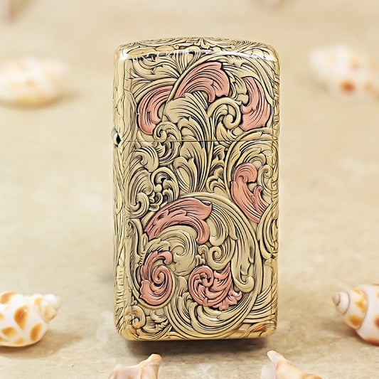 Zippo Bronze Premium 3d-embossed Two-Finish Whirlwind Arabesque - DS169