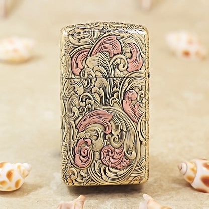 Zippo Bronze Premium 3d-embossed Two-Finish Whirlwind Arabesque - DS169