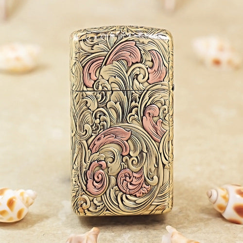 Zippo Bronze Premium 3d-embossed Two-Finish Whirlwind Arabesque - DS169
