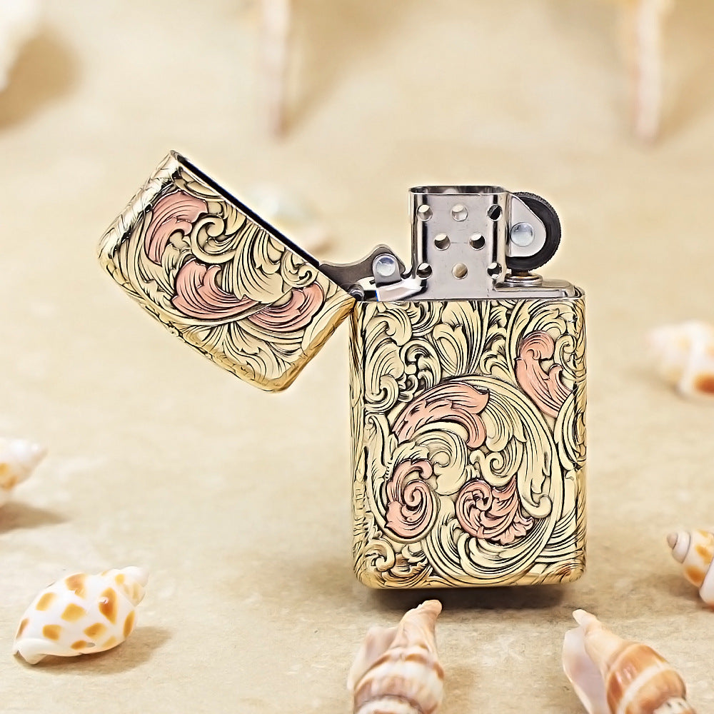 Zippo Bronze Premium 3d-embossed Two-Finish Whirlwind Arabesque - DS169