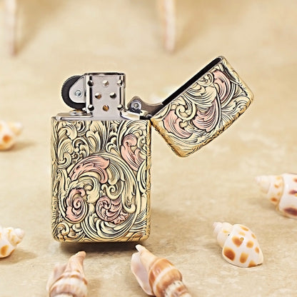 Zippo Bronze Premium 3d-embossed Two-Finish Whirlwind Arabesque - DS169