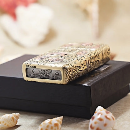 Zippo Bronze Premium 3d-embossed Two-Finish Whirlwind Arabesque - DS169