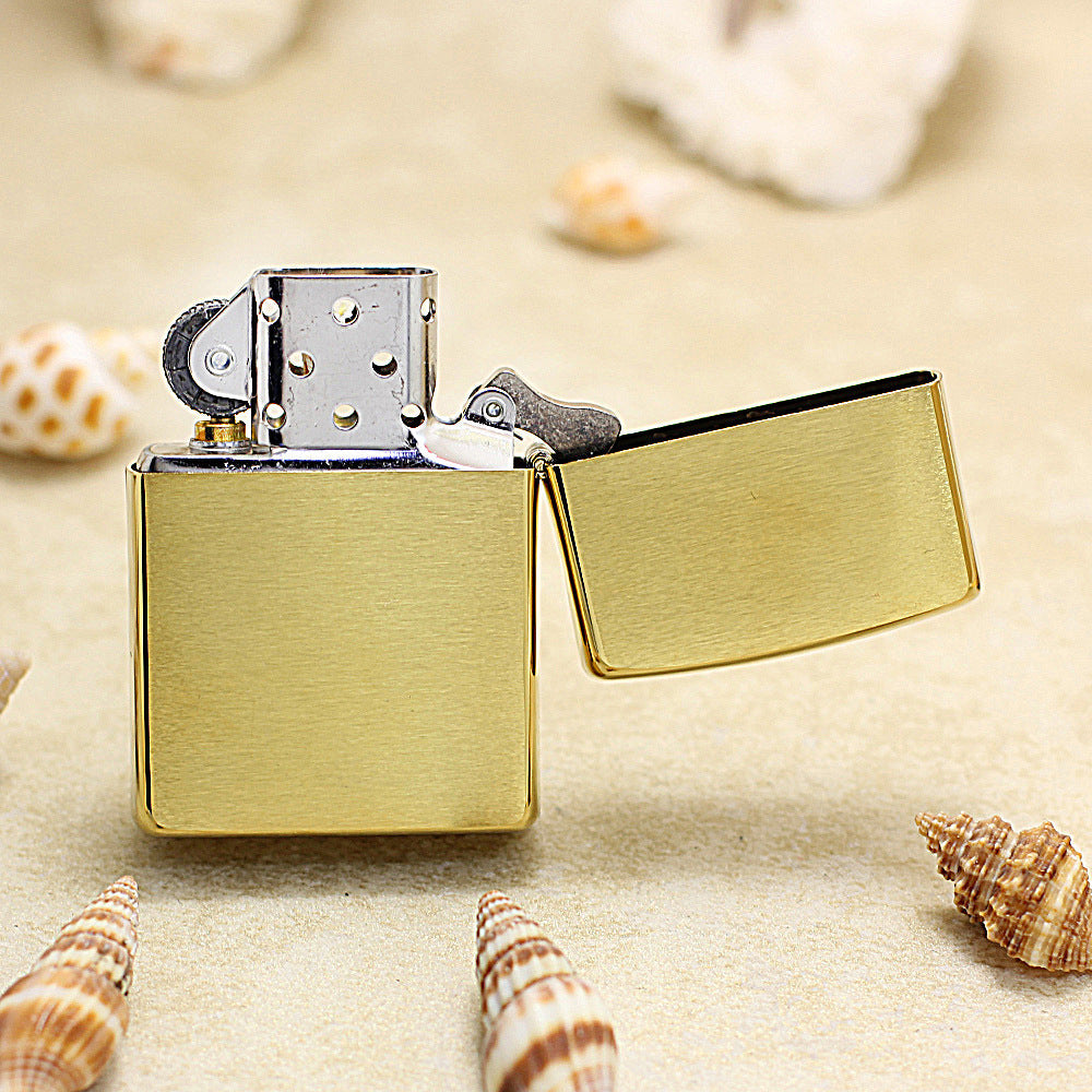 Zippo Textured Gold Tiger and Bamboo Medallion Flame - DS178