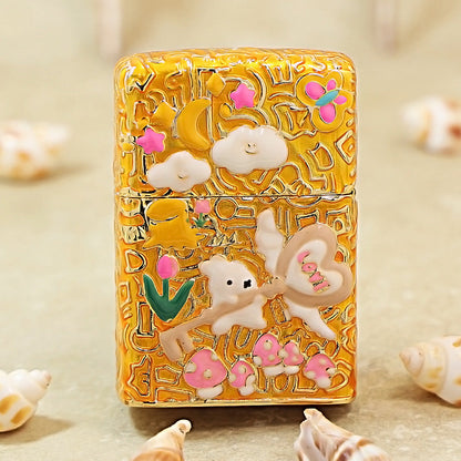 Zippo Gold-Layered Case Case Enjoy Life Bear - CM71