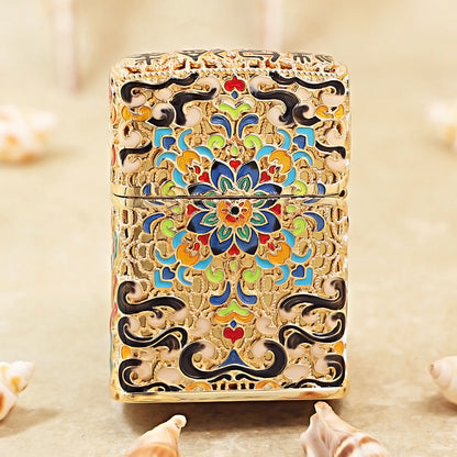 Zippo Gold-Layered Case Cloisonné Dunhuang Dream Butterfly - CM78