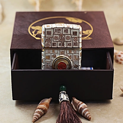 Zippo Gold Case Case Luminous Mahjong Hundred Smoothness - CM70