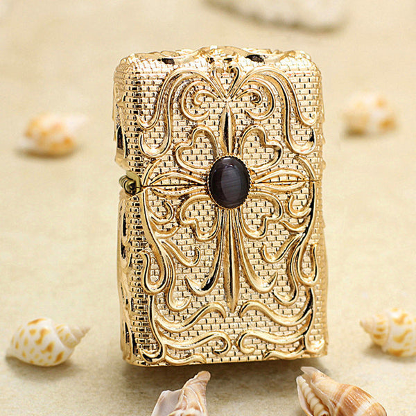 Zippo Gold Case Case Lycoris Radiata Dark Stone - CM68