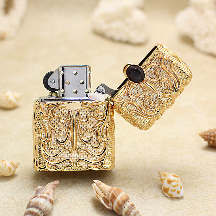 Zippo Gold Case Case Lycoris Radiata Dark Stone - CM68