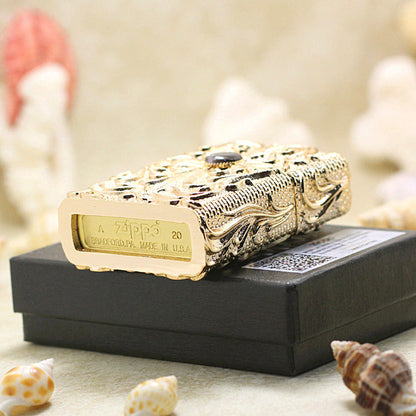 Zippo Gold Case Case Lycoris Radiata Dark Stone - CM68