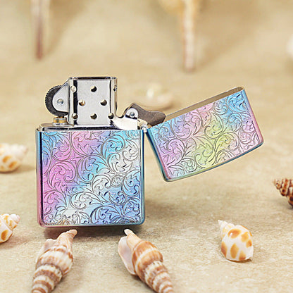 Zippo Limited Version Rainbow Iridescent Arabesque Botanical - DS158