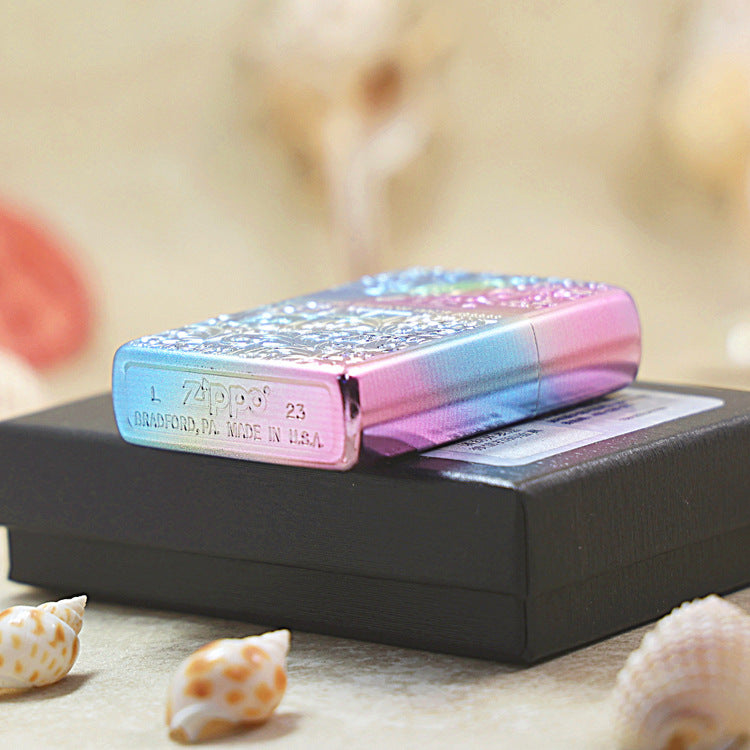 Zippo Limited Version Rainbow Iridescent Arabesque Botanical - DS158