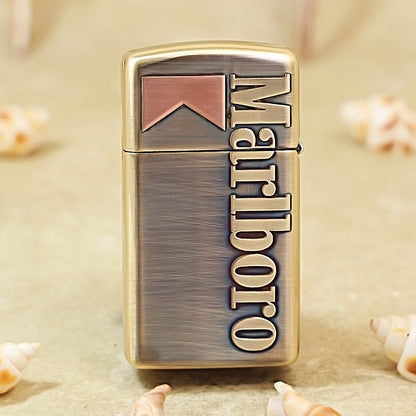 Zippo Marlboro Bull Head Inlaid Slim Lighter - MC12