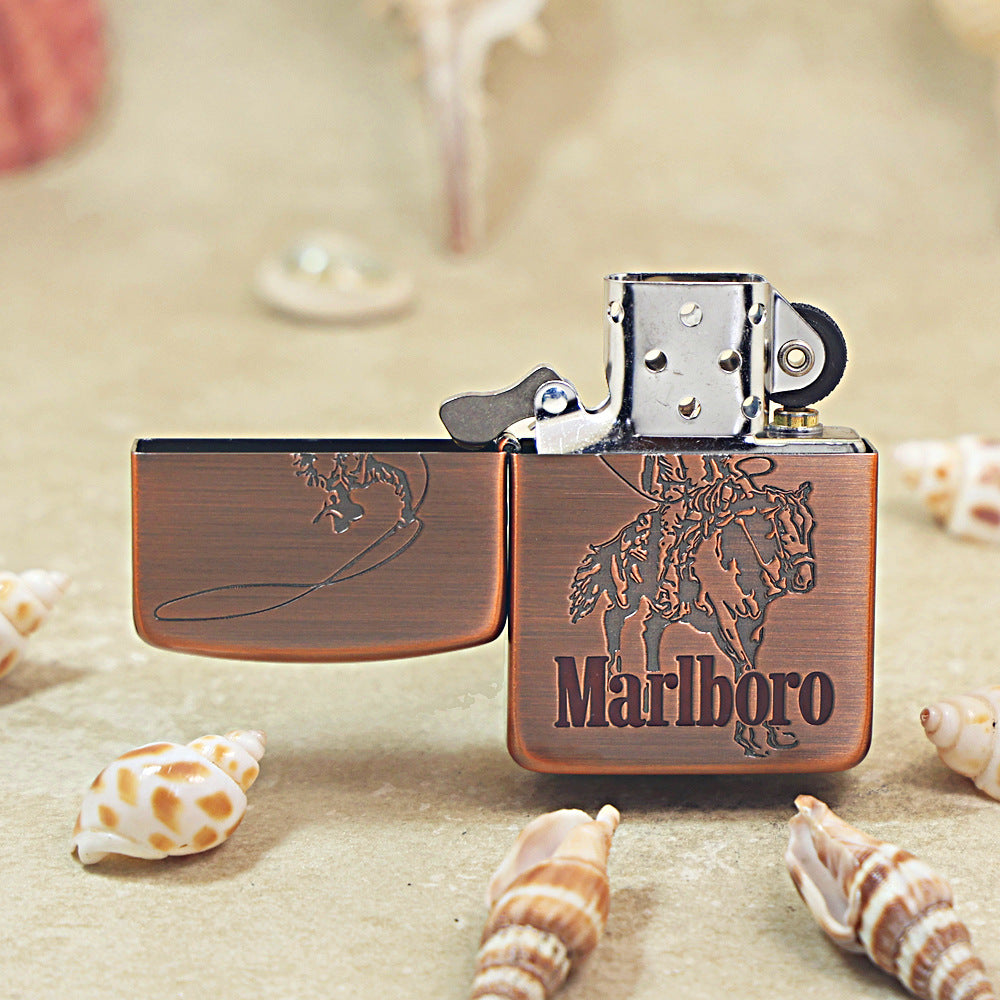 Zippo Marlboro Cowboy Lasso Lighter – Purple Copper Finish - MC23