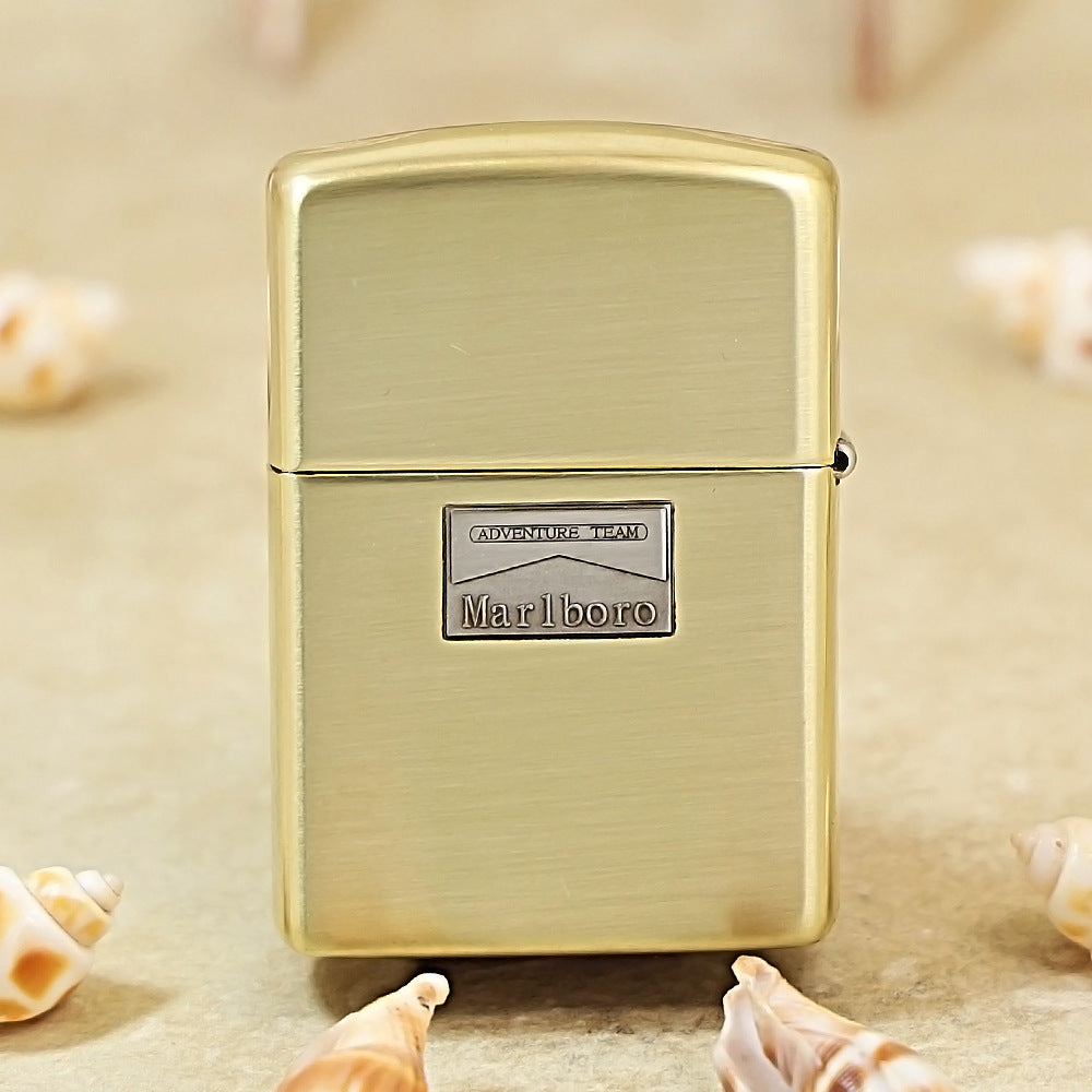 Zippo Marlboro Lighter with Purple Copper Finish and Raised Emblem - MC14