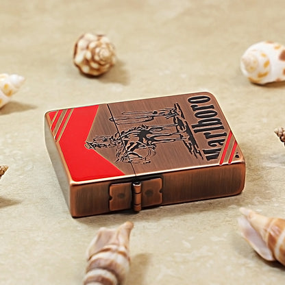 Zippo Purple Copper-Plated Marlboro Desert Operation Lighter – Flat Top Corner-Cut Edition - MC09