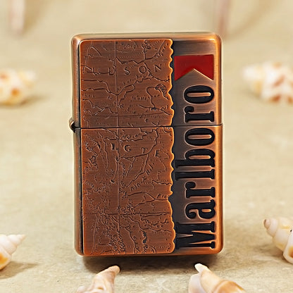 Zippo Purple Copper-Plated Marlboro World Map Lighter - MC11
