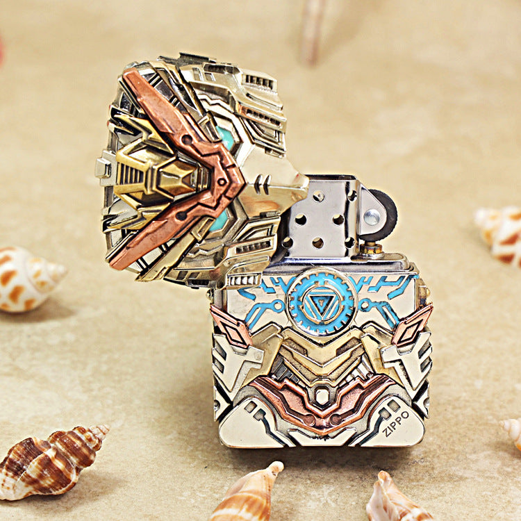 Zippo Satin Steel Thunder Mecha Heavy-duty Case Case - CM59