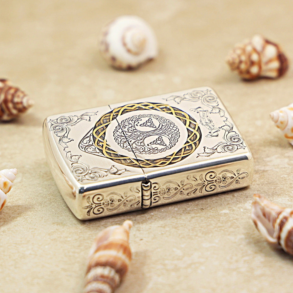 Zippo Argent-Layered Celtic Lucky Tree of Life - DS168