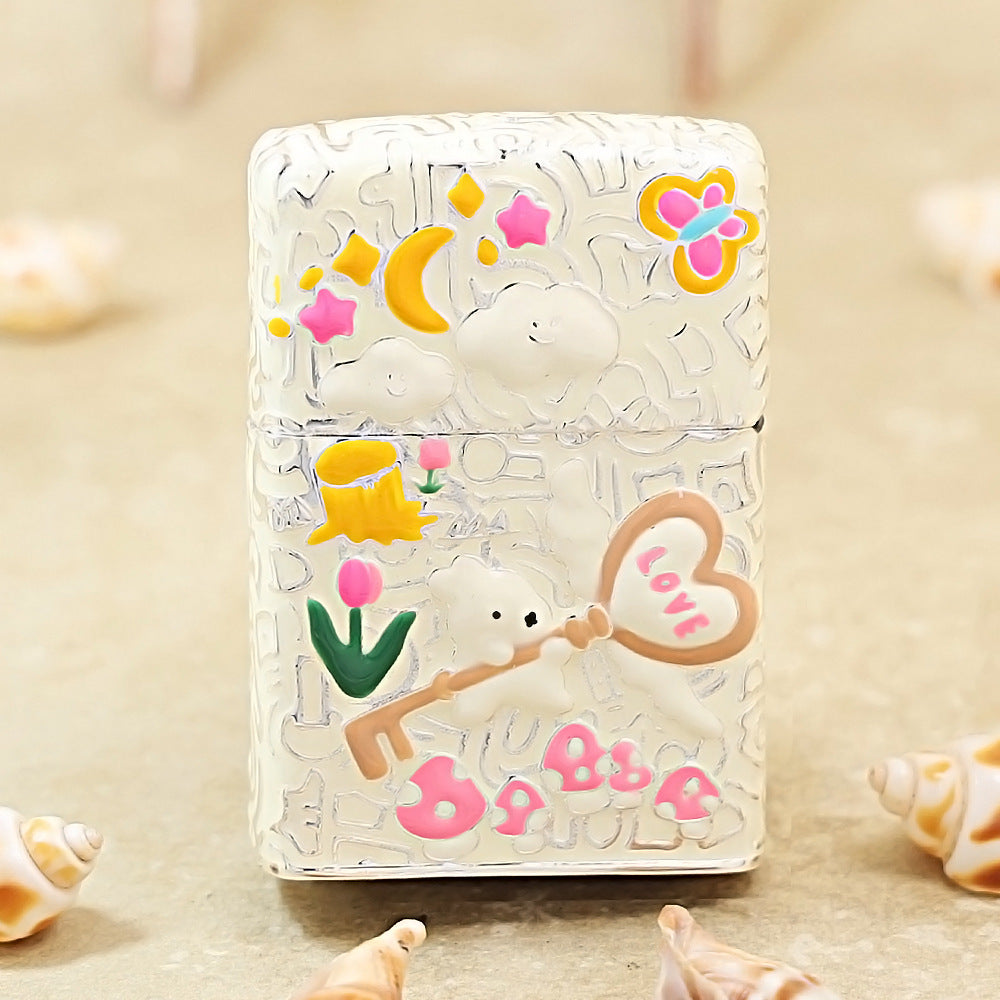Zippo Argent-Layered Case Case Enjoy Life Bear - CM72