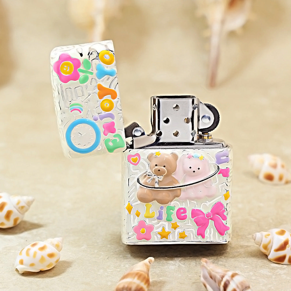 Zippo Argent-Layered Case Case Enjoy Life Bear - CM72