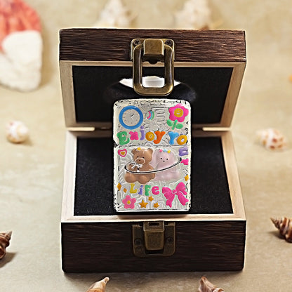 Zippo Argent-Layered Case Case Enjoy Life Bear - CM72